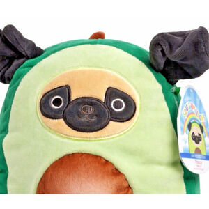 Squishmallows NWT 8 inch Prince Pug Avocado Plush Kellytoy Limited Edition